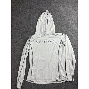 FORLOH Shirt Womens Extra Large White Hooded Insect Shield Made USA Long Sleeve